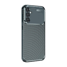 Mey İthalat Galaxy Uyumlu  S24 Fe Kılıf Auto Focus Karbon Kapak - Koyu Yeşil Beyaz
