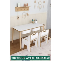 Yaz-sil 2 Çekmeceli Aktivite Masası Çocuk Masası 2 Sandalyeli Çok Renkli