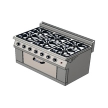 Karacasan Endüstriyel 120 Cm 700 Seri Set Üstü 6+1 Fırın Doğalgazlı Kuzine