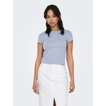 Only Onlelına S/s O-neck Short Top Jrs Noos Kadın Mavi Bluz - 15320229 Mavi