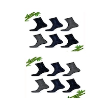 12li Erkek Bilek Üstü Bambu Çorap Yarım Konç Rahat Esnek Sıkmaz 001