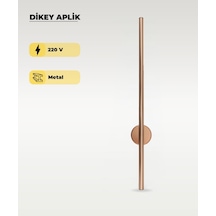 12w Rose Gold Renk Dikey Aplik - Gün Işığı