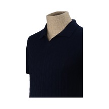 Cengiz İnler Desenli Merserize Polo Yaka Erkek Triko T-shirt 001
