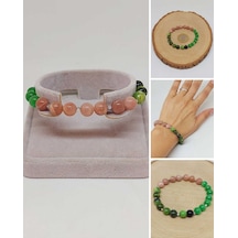 Doğal Taş Şans Bilekliği 8mm Unisex 55772 Çok Renkli