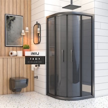 İmaj Banyo Troy Oval Duşakabin Siyah