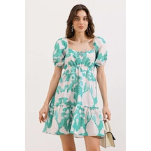 Bigdart 2351 Kloş Poplin Elbise - D. Mint 001