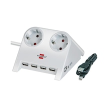 Brennenstuhl 4xUSB 2.0 2.100 mAh 2'li Masaüstü Priz Beyaz