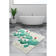 Chilai Home Green Djt 2 Lı Set Banyo Halısı Çok Renkli