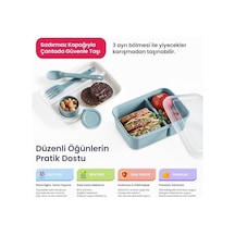 Hobby Life Lunch To Go 3 Bölmeli Beslenme Kabı Sosluklu, Sızdırmaz Kapak, Bpa İçermez, 920 Ml + 40 Ml Pembe Bakır
