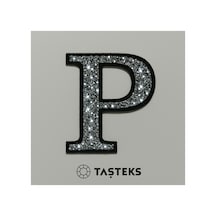 Taşlı Ütülenebilen Veya Sticker Olarak Kullanılabilen 6cm P Harfi