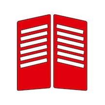 Cg Kırmızı Yan Kapak Sticker Standart