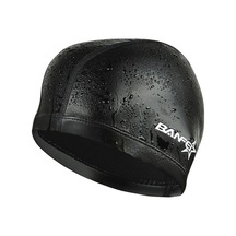 Yetişkin Unisex Pu Kaplamalı Rahat Su Geçirmez Yüzme Bonesi Siyah