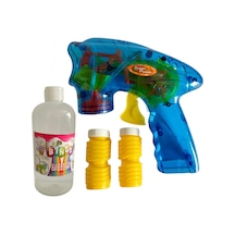 Işıklı Köpük Tabancası +2 Adet Baloncuk Likit Baloncuk Çıkaran Tabanca + 500 Ml Likit