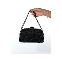 Luvishoes Yvette Siyah Simli Kadın Abiye Çanta
