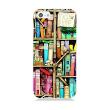 Apple Uyumlu iPhone 5 Kitaplık Ve Raflar Books Shelf Desenli Silikon Kılıf