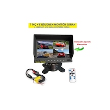 7 İnç 4 E Bölünen Monitör Ekran 4 Kamerayı Aynı Anda Gösterir