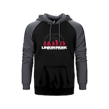 Linkin Park Minutes To Midnight Gri Renk Reglan Kol Kapşonlu Sweatshirt Gri