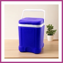 Gees Global 20l Mavi Kare Plastik Buzluk - Taşıma Kulplu Gbzs