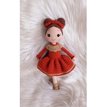 Sonbahar Şirin Bebek Organik Örgü Oyuncak Amigurumi Organik Oyuncak