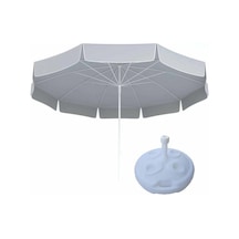 Sumedecor&Design 10 Telli Plaj Balkon Bahçe Şemsiyesi Eğilebilir 200 Cm Çap Bidon