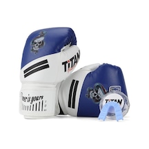 Titan Sport Mavi Beyaz Yılan Kurukafa Boks Eldiveni 2'li Set Çok Renkli