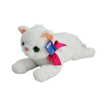 Mey İthalat 25 Cm Yatak Kedi Peluş Beyaz