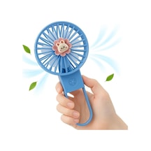 Coverzone Taşınabilir Mini Usb Fan Led Işıklı Masa Üstü 3 Kademeli Dahili Işık Şarj Edilebilir Mini Vantilatö