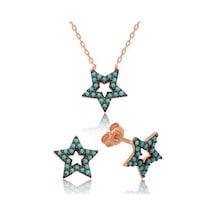 Gümüş Mavi Yıldız Kadın Set (551159782)