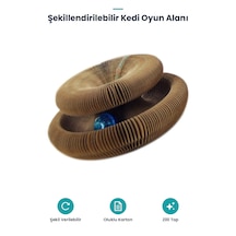 Şekillendirilebilir Kedi Oyun Alanı - Oluklu Karton Tırmalama Yatağı