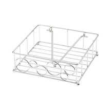 Paşabahçe Lines Metal Peçetelik 1 Adet Şeffaf - Beyaz