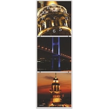 Mdf Istanbul Manzaralı Tablo Duvar Saati (64902725)
