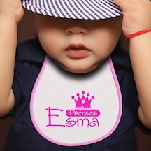 Kişiye Özel Mama Önlüğü Pembe - Beyaz 4