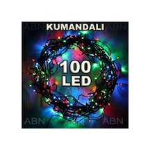 100adet Prinç Led Renkli 400cm Yılbaşı Kamp Parti Ağacı Süsü,kumandalı Değiş Siyah