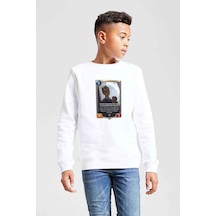 Tshirthane Cazadores De Magos Baskılı Unisex Çocuk Beyaz Sweatshirt Beyaz