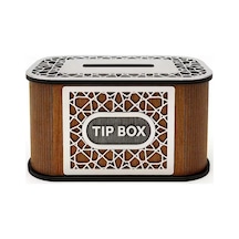 Kilitli Ahşap Bahşiş Kutusu Tip Box Aynalı Altın Renk Pleksi Kaplamalı Kumbara Cn