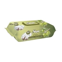 Doğal Zeytinyağlı Ve Pamuklu Islak Bebek Havlusu 3x90 270 Yaprak
