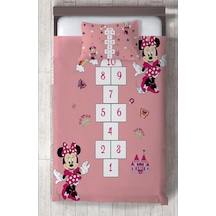 Mekta Home Bebek Ve Çocuk Odası Seksekli Minnie Mouse Desenli Yatak Örtüsü Renkli