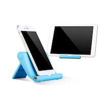 Masaüstü Katlanabilir Ayarlanabilir Telefon Tablet Tutucu Mavi (551664186)