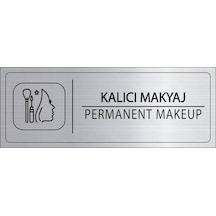 Mayeka Kalıcı Makyaj İsimlik Gümüş Metal Kapı İsimliği Levhası Yönlendirme Tabelası