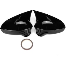 Parlak Siyah-2 Adet Parlak Siyah Kanat Ayna Kapağı Koltuk Leon 1 P Ibıza 6j Exeo 3r 2008-2017 Araba Yan Dikiz Dış Parça