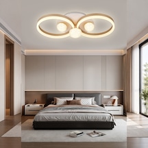 Velox 60'lık 98 Watt Yuvarlak Gold Plafonyer Led Avize Çok Renkli