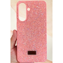 Samsung Galaxy A57 Yıldız Tozu Premium Pembe Silikon Kılıf