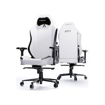Arctic White Oyun/ofis Koltuğu 4d Kolçak Dahili Bel Desteği Üstün Pu Deri, Ergonomik, Yatma Ve Eğme Genel