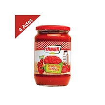 Tamek Cam Kavanoz Domates Rendesi 675 G X 4 Adet - Taze Yaz Domatesi Lezzeti