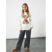 Koton Pamuklu Cepli Wide Leg Jean Pantolon Gri 6wkg40033ad Gri