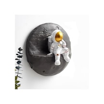 Dekoratif Modern Büyük Boy 1 Adet Astronot Ve Ay Figürlü Ev Dekoru Çocuk Odası Duvar Dekoru