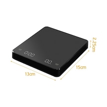 Novahub Profesyonel Kahve Terazisi: Zamanlayıcı, Şarj Edilebilir, Siyah, Led Ekranlı Siyah