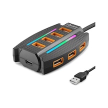 Usb Hub 10 Usb 1.2m Siyah Hdx7036