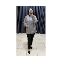 Ghisa Boncuk İşlemeli Ekose Fermuarlı Kap Kırmızı - 930380666 Kırmızı