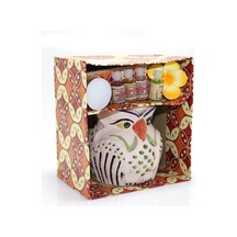 Seramik Baykuş'lu Buhurdanlık Seti No:02 Tütsülük Buhurdanlık 16x16 Cm